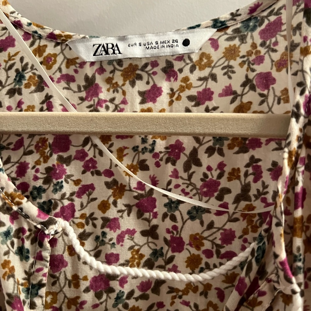 Zara maxi coverup tunic dress floral